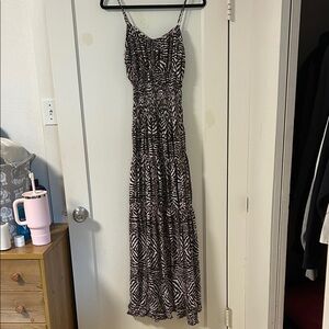 Benoa Swim Black and White Patterned Maxi Dress